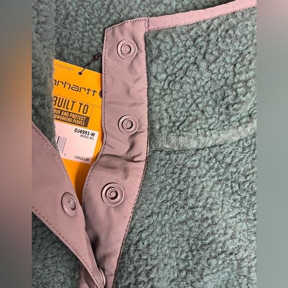 NWT Carhartt Womens Relaxed Fit Fleece Pullover Sweatshirt Sz M (8-10) - Picture 4 of 7